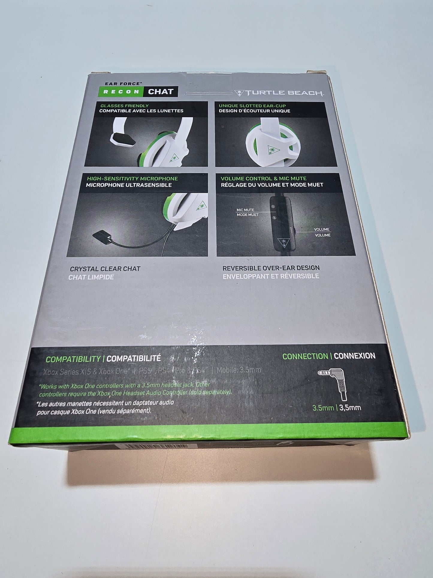 Turtle Beach Recon Chat Casque Avec fil Arceau Gaming Noir, Vert, Blanc