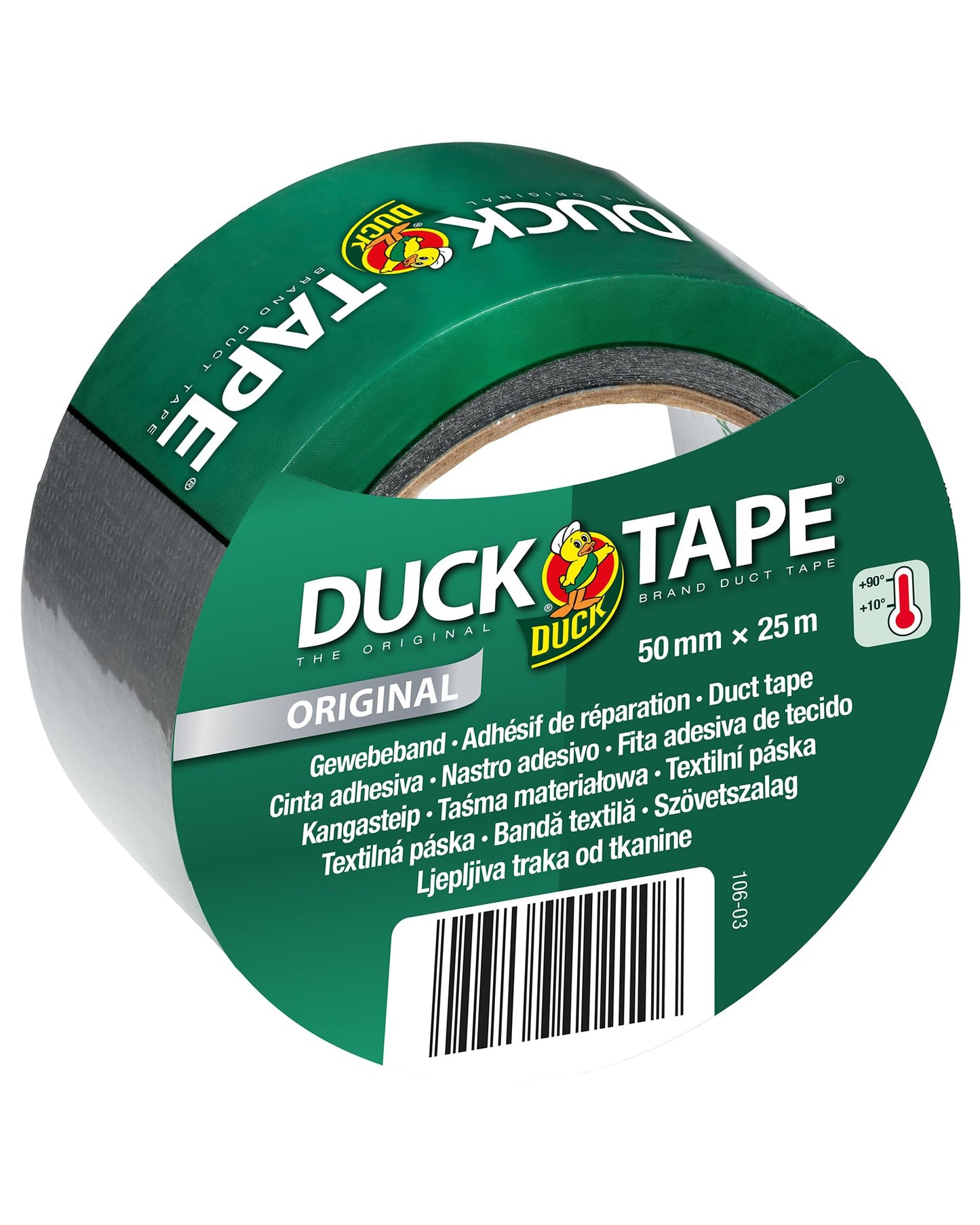Duck Tape 106-00 Argent 25m – Adhésif Tissu Ultra Résistant