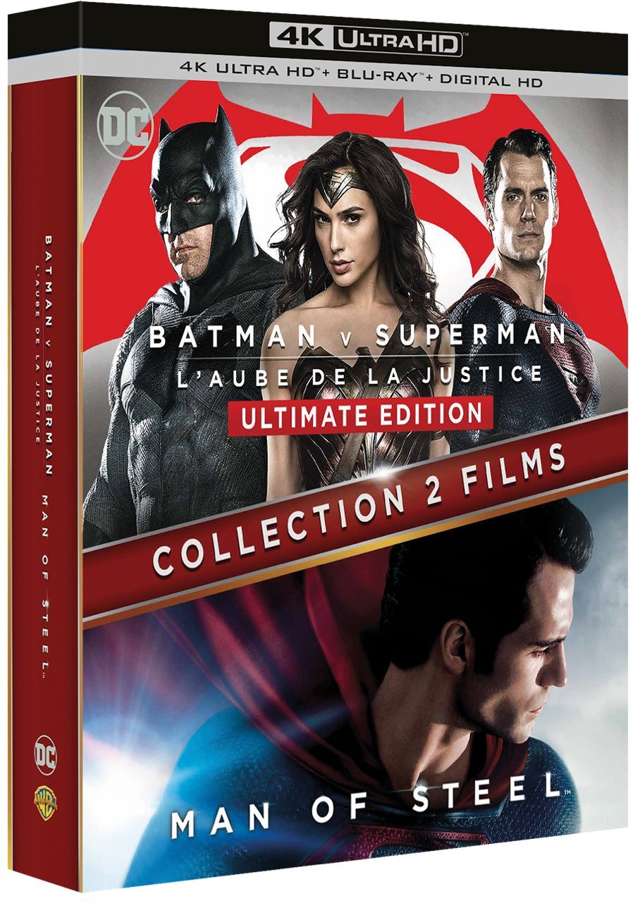 Coffret Batman vs Superman + Man of Steel Blu-Ray 4K DC Comics