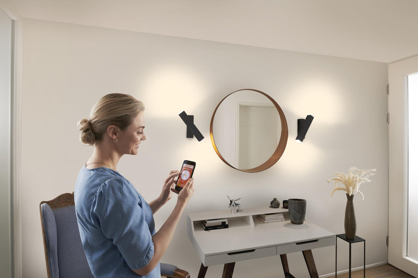 Applique Murale LED LEDVANCE Smart+ WiFi Dimmable 12W Noir - vue 5