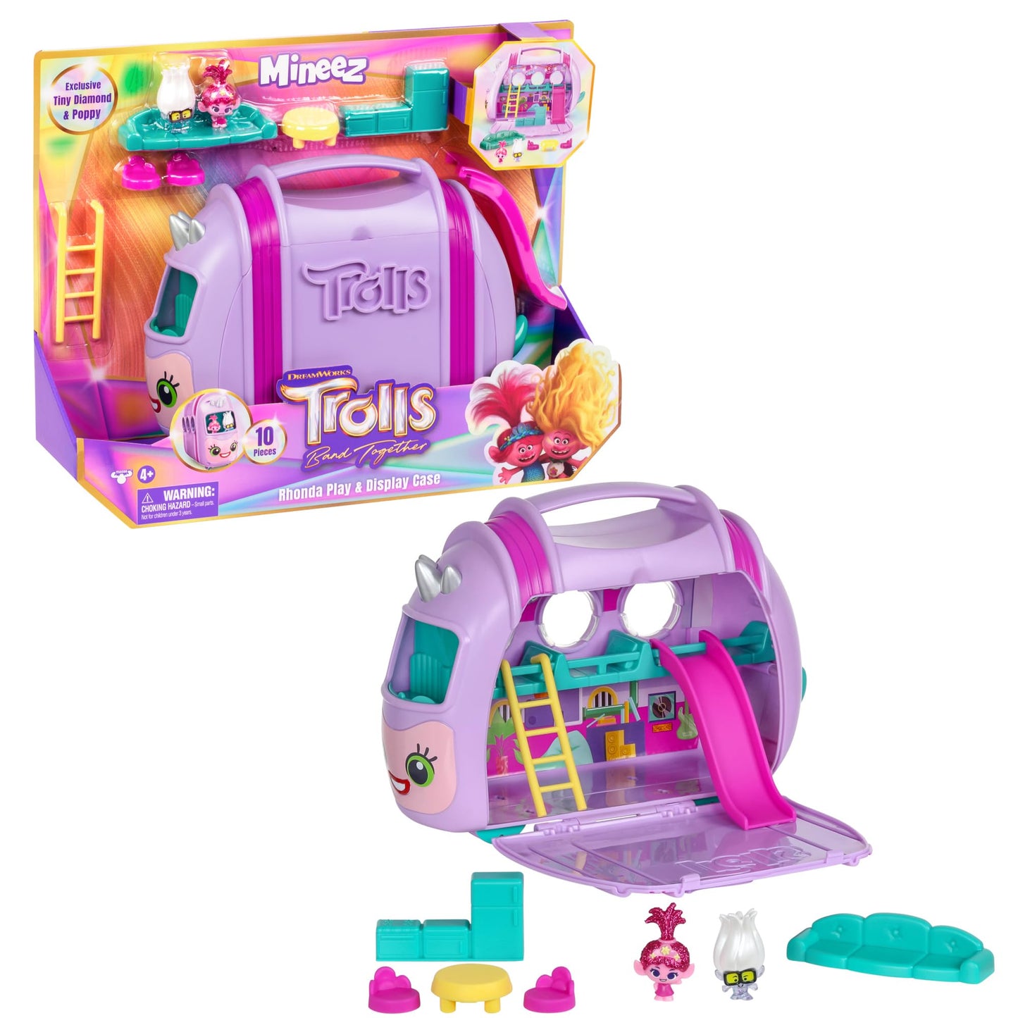 Coffret Trolls 3 DreamWorks – 10 Figurines Mineez Rhonda