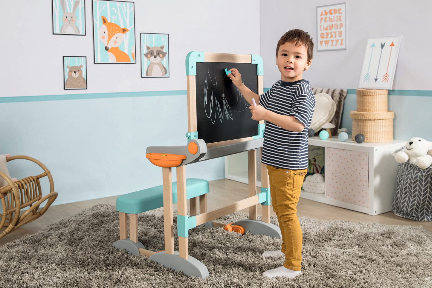Smoby Modulo Space Bureau 2-en-1 Tableau – 80 accessoires 3+ - vue 2