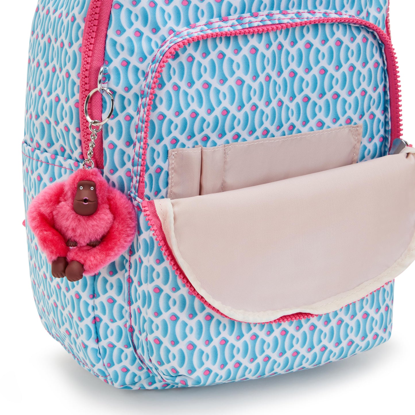 Kipling Seoul S Petit Sac à Dos Dreamy Geo C Bleu Compact - vue 5