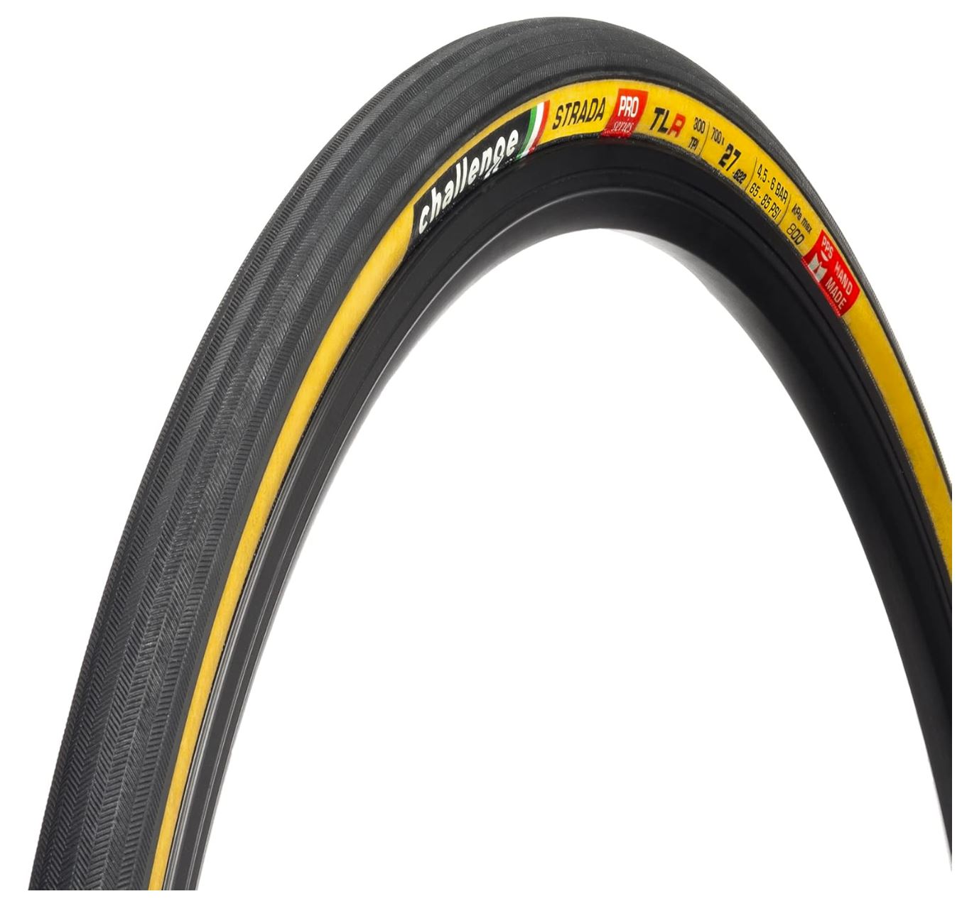 Challenge H-TLR Strada Pro 700x27C – Pneu Route Tubeless Ready Noir Tan