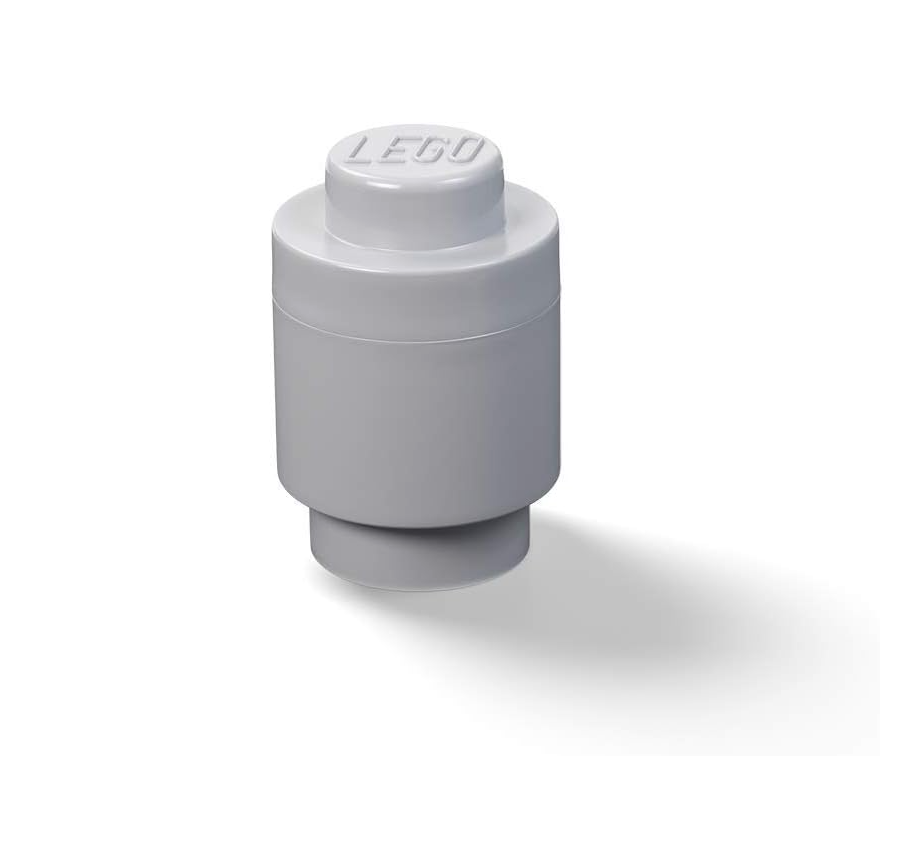 LEGO Boîte de rangement 1 plot ronde 950 ml – Gris
