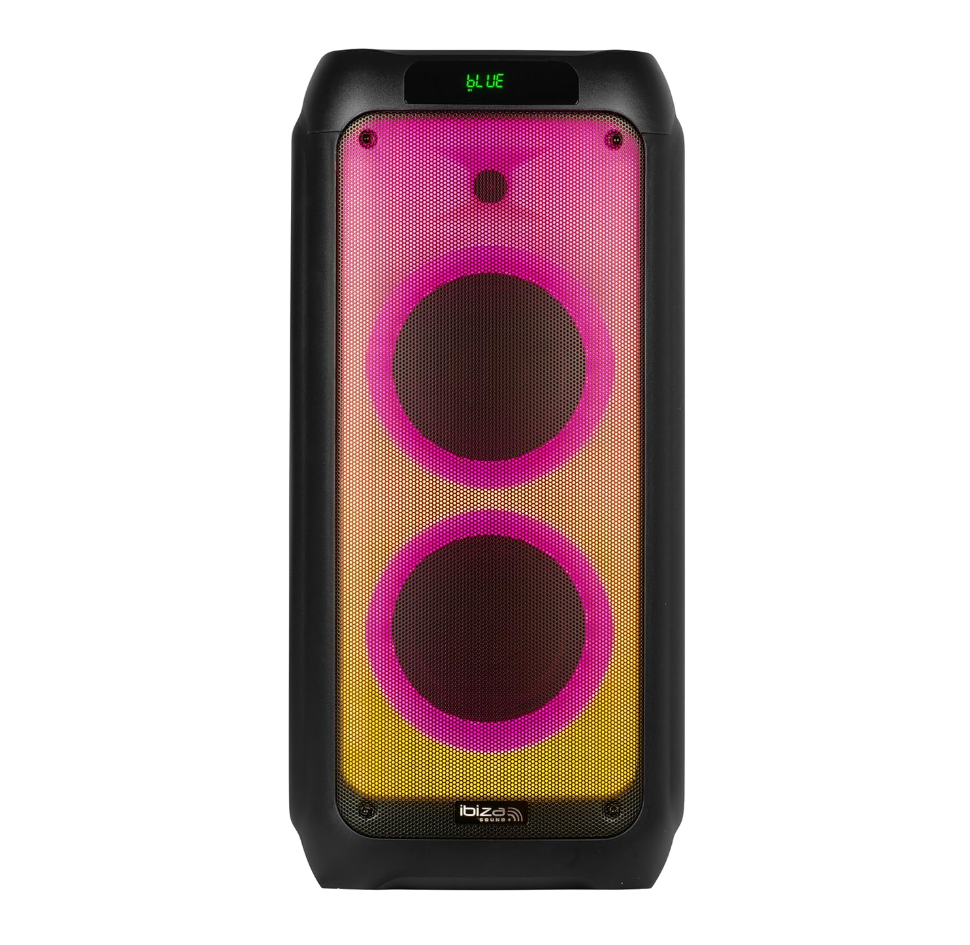 Ibiza WAVE8 – Enceinte Bluetooth 600W avec LED, USB, microSD et TWS – Produit reconditionné comme neuf