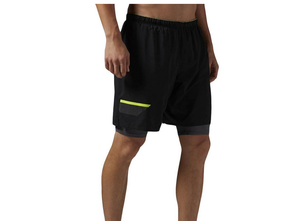Reebok OSR 2-en-1 Short Sport Homme Noir Taille XL