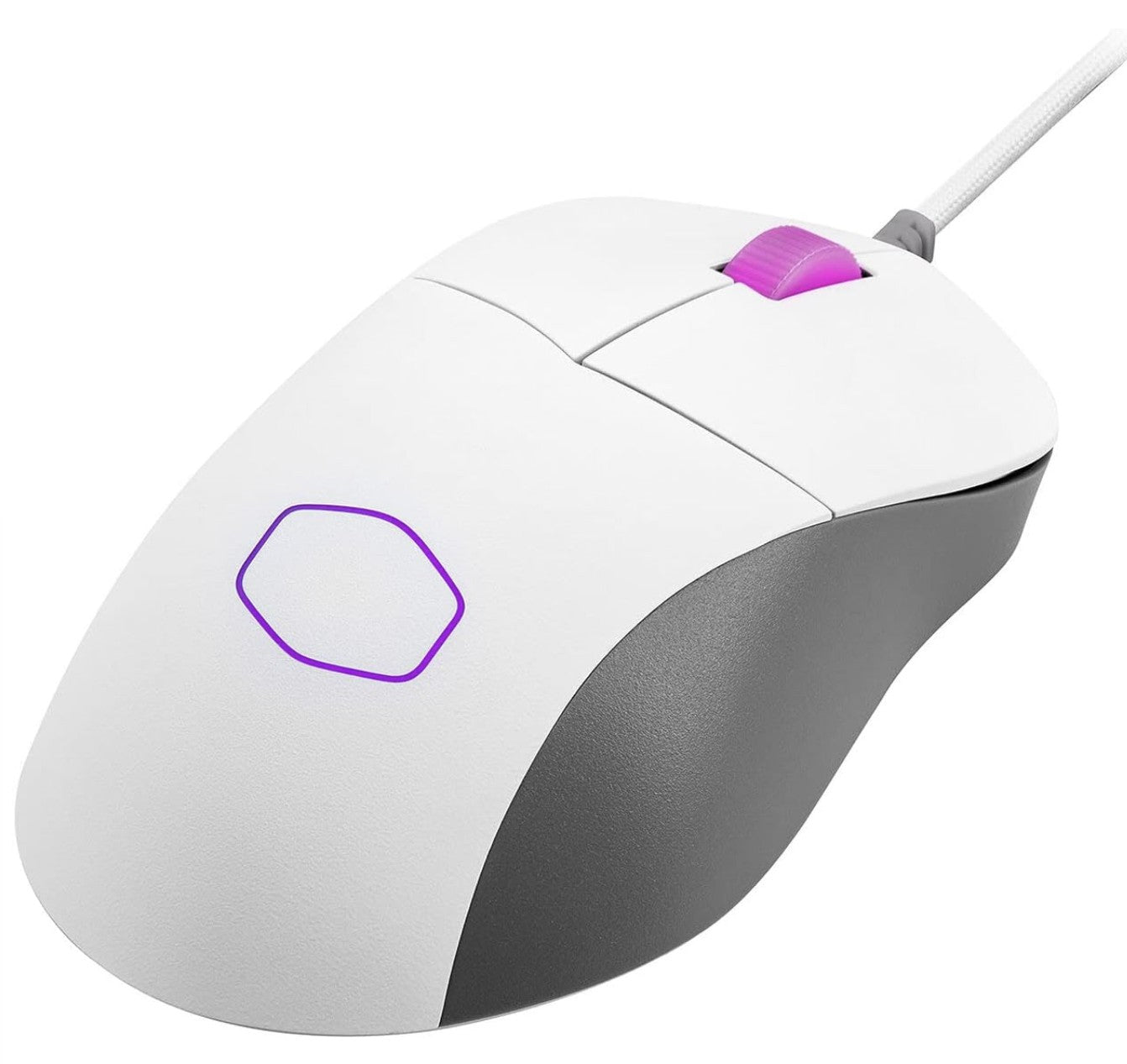 Cooler Master MM730 - Souris Gamer RGB Ultralégère 48g • Capteur 16K DPI PMW3389 • Switchs Optiques 70M Clics • Blanc Mat
