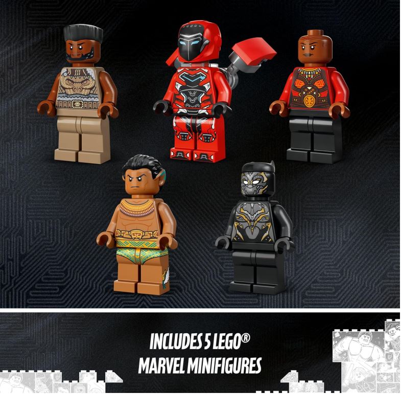 LEGO Marvel Super Heroes – Black Panther: War on The Water – Set de Construction avec Bateau et Minifigurines – 5702017154589