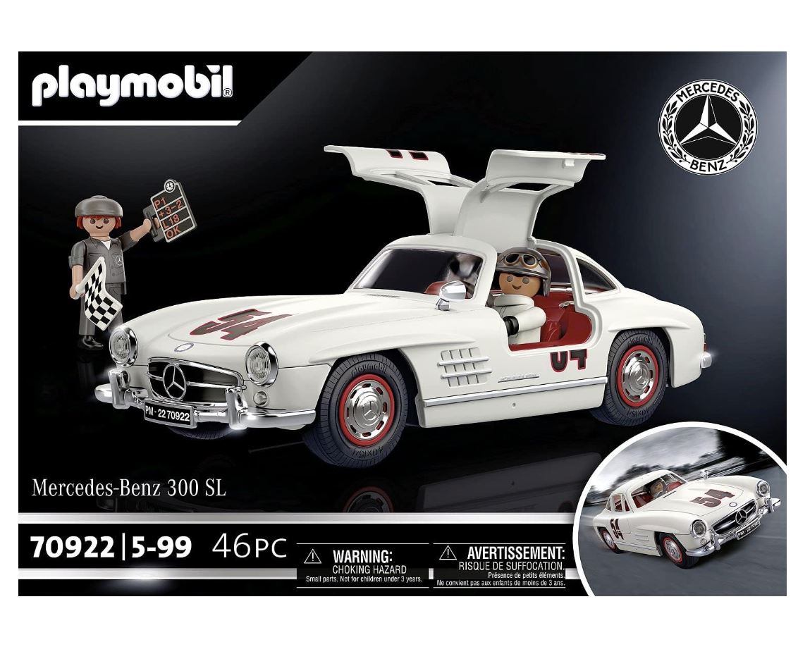 Playmobil 70922 – Mercedes-Benz 300 SL – Voiture de Collection Années 50 – Classic Cars – Modèle Vintage Dès 5 Ans