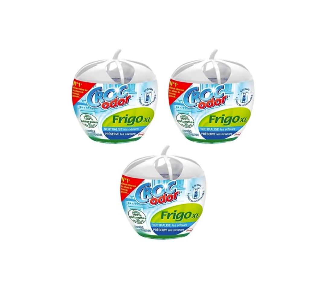 Propre CROC ODOR - Frigo Une Balle - Lot De 3 - Désodorisant Réfrigérateur