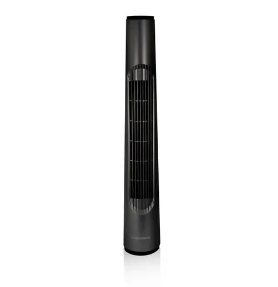 Thomson THVEL485TN – Ventilateur Tour Totem 40 W – Silencieux, Oscillant, 3 Vitesses – Design Noir Élégant
