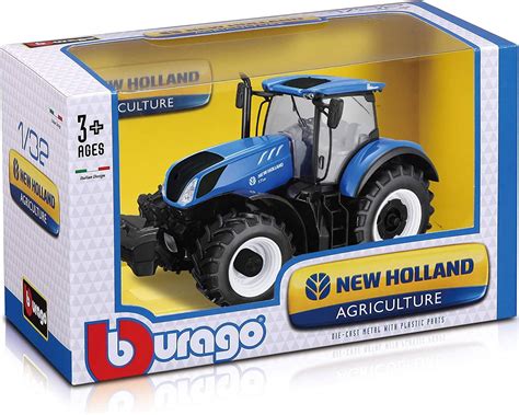 Tracteur Miniature Bburago 1/32 New Holland T7.315 – Modèle Agricole Métal Bleu – Réf. 44066