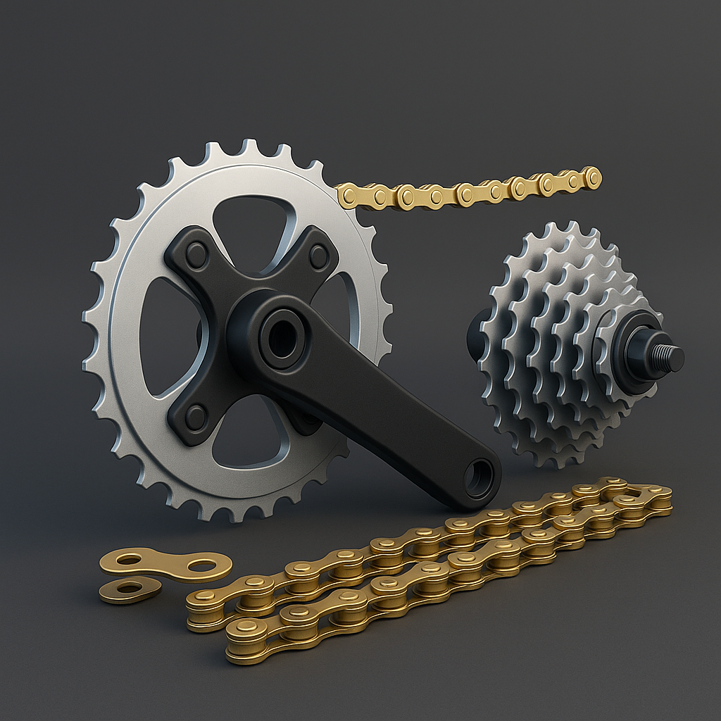 Transmissions Vélo & E-Bike – Chaînes, Cassettes, Pignons, Accessoires