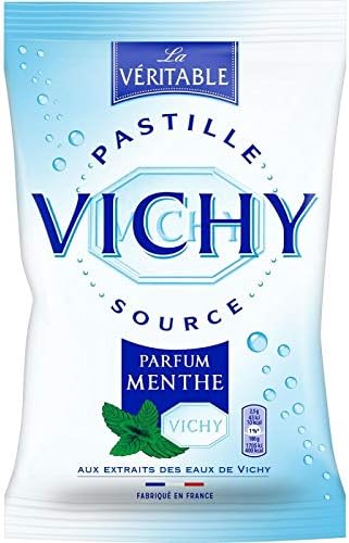VICHY – Pastilles à la Menthe – Lot de 4 x 230g – Bonbons Digestifs au Bicarbonate – Goût Frais & Unique