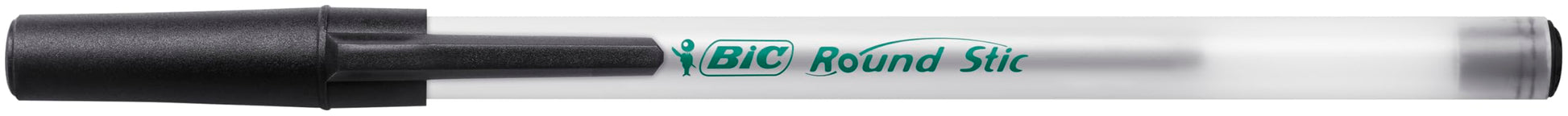 BIC Round Stic ECOlutions Stylos Bille Noir 1 mm Boîte 60 - vue 4