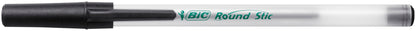 BIC Round Stic ECOlutions Stylos Bille Noir 1 mm Boîte 60 - vue 4