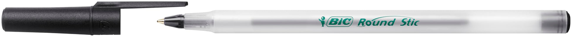 BIC Round Stic ECOlutions Stylos Bille Noir 1 mm Boîte 60 - vue 3