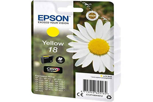 Cartouche Epson 18 Pâquerette Jaune - Encre d'Origine XP