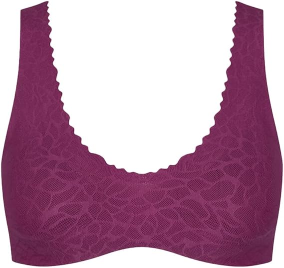 Sloggi Zero Feel Lace 2.0 Bralette – Brassière femme sans armatures – Wine 00YN – Taille M