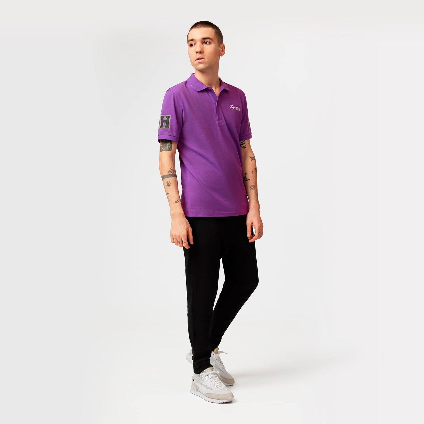 Mercedes AMG Petronas F1 Hamilton LH44 Polo Violet M – Officiel