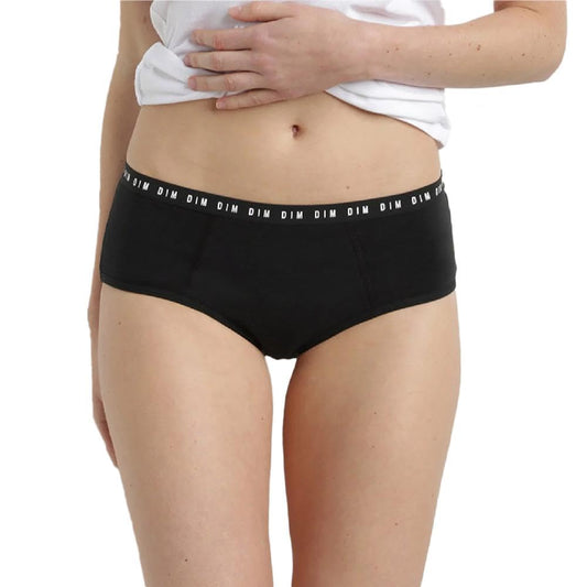 Shorty Menstruel Dim Flux Abondant Coton Bio Noir Taille L