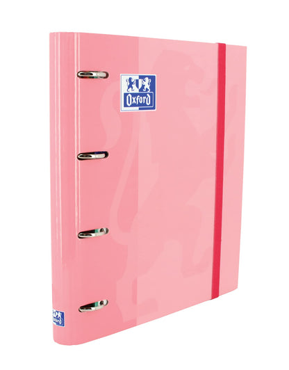 Classeur Oxford A4+ Rose 4 Anneaux – 80 Feuilles Quadrillées