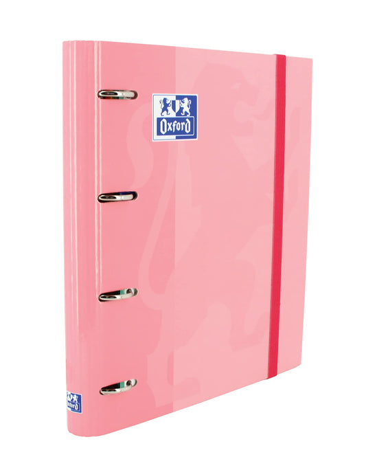 Classeur Oxford A4+ Rose 4 Anneaux – 80 Feuilles Quadrillées