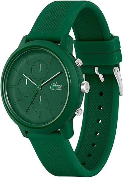 Lacoste 12.12 2011245 – Montre Chronographe Quartz Homme – Vert – Bracelet silicone