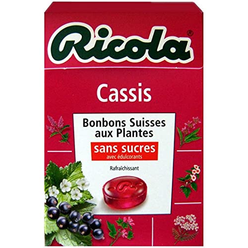 Ricola Cassis - Bonbons Suisses aux Plantes - Lot de 6