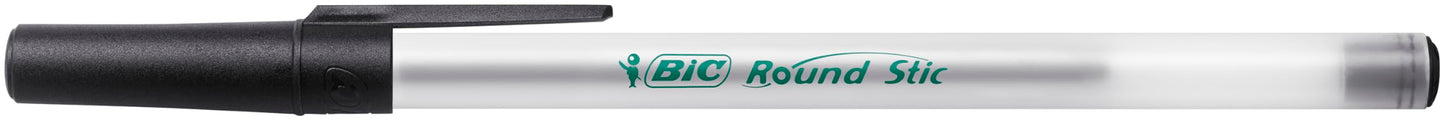 BIC Round Stic ECOlutions Stylos Bille Noir 1 mm Boîte 60 - vue 2