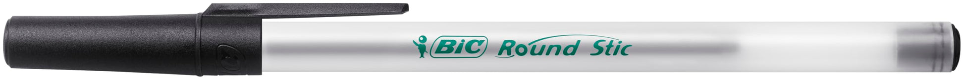 BIC Round Stic ECOlutions Stylos Bille Noir 1 mm Boîte 60 - vue 2