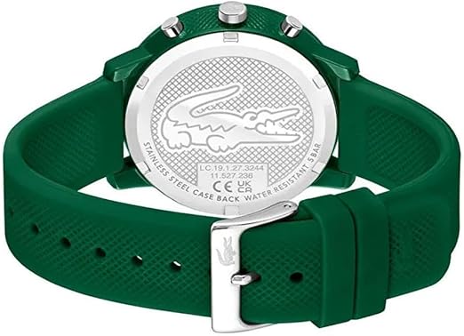 Lacoste 12.12 2011245 – Montre Chronographe Quartz Homme – Vert – Bracelet silicone