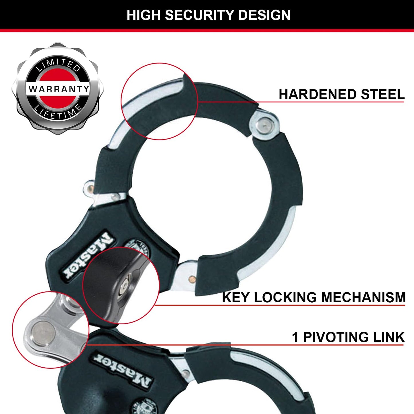 Antivol Trottinette Master Lock 36cm Certifié - Sécurité Max