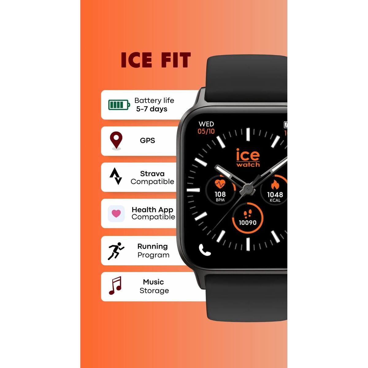 Smartwatch Ice-Watch ICE fit 1.0 Noir - Montre Connectée Sport