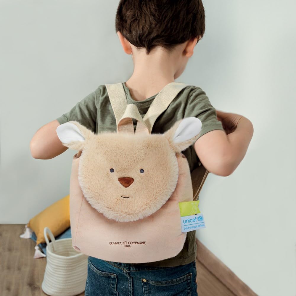 Sac à Dos Kangourou UNICEF Doudou et Compagnie - Beige 18 Mois+
