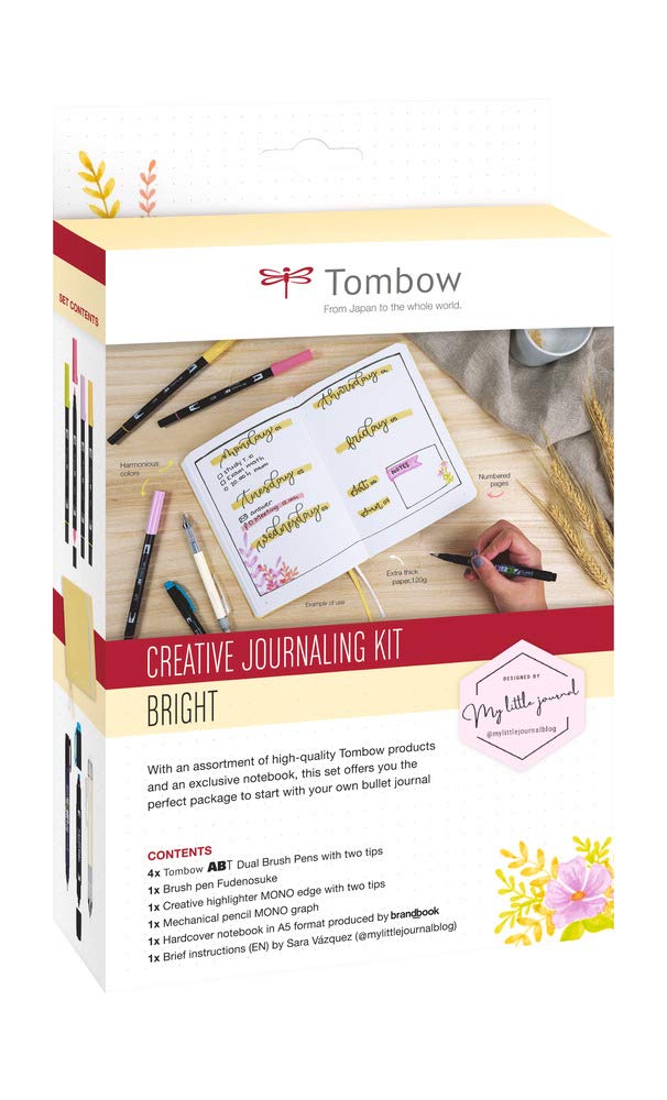 Kit Journaling Créatif Tombow BUJO-SET2 – 7 Produits + Carnet
