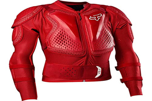 Fox Titan Sport Jacket – Gilet de Protection Moto VTT Mixte – Armure Intégrale Homologuée CE – Flame Red – Taille L