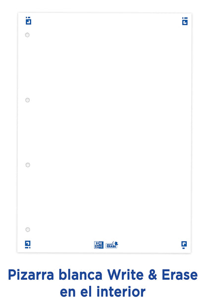 Classeur Oxford A4+ Rose 4 Anneaux – 80 Feuilles Quadrillées - vue 3
