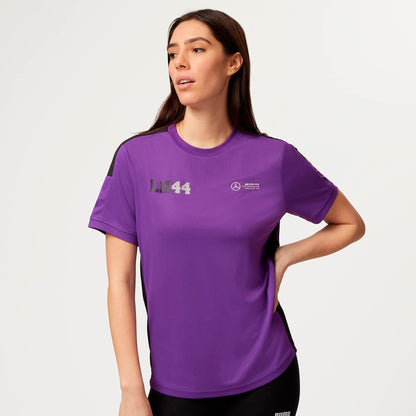 Mercedes AMG F1 Hamilton LH44 T-Shirt Violet Taille M – Officiel