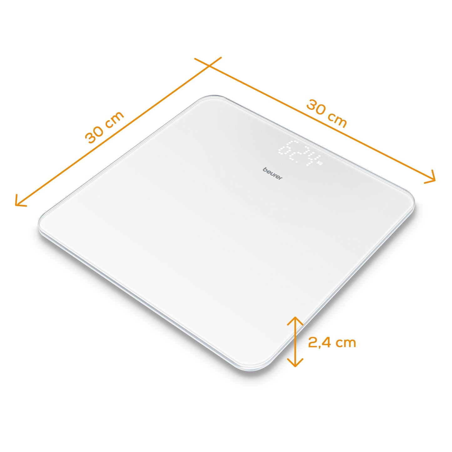 Beurer GS 225 Pèse-Personne Numérique – Écran Magic Blanc - vue 4