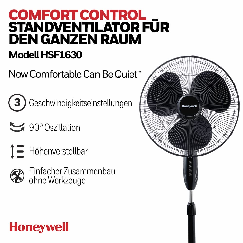 Honeywell HSF1630 Ventilateur Sur Pied 40cm 3 Vitesses - vue 2