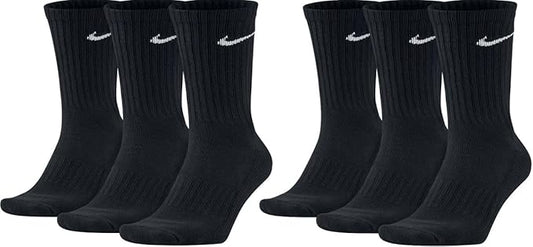 Chaussettes Nike Homme – Lot de 6 Paires – Everyday Cushioned Crew – Noires