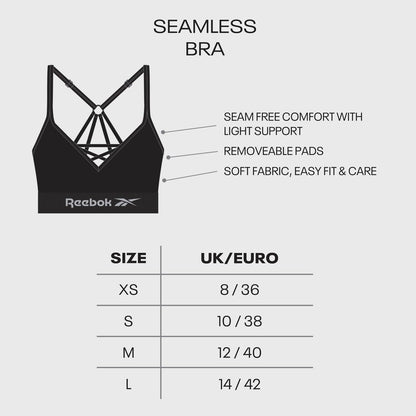 Reebok Seamless Maryna Brassière Noir Femme – Taille M