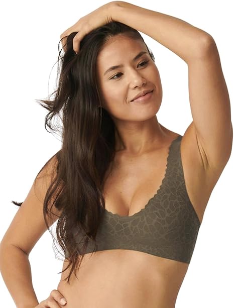 Sloggi Zero Feel Lace Bralette 2.0 – Soutien-gorge femme sans armatures – Beech – Taille M