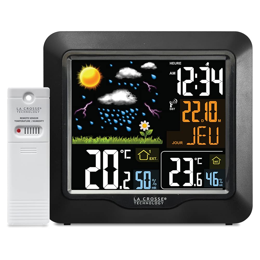 Station Météo La Crosse Technology WS6820 LCD Coloré Radio-pilotée