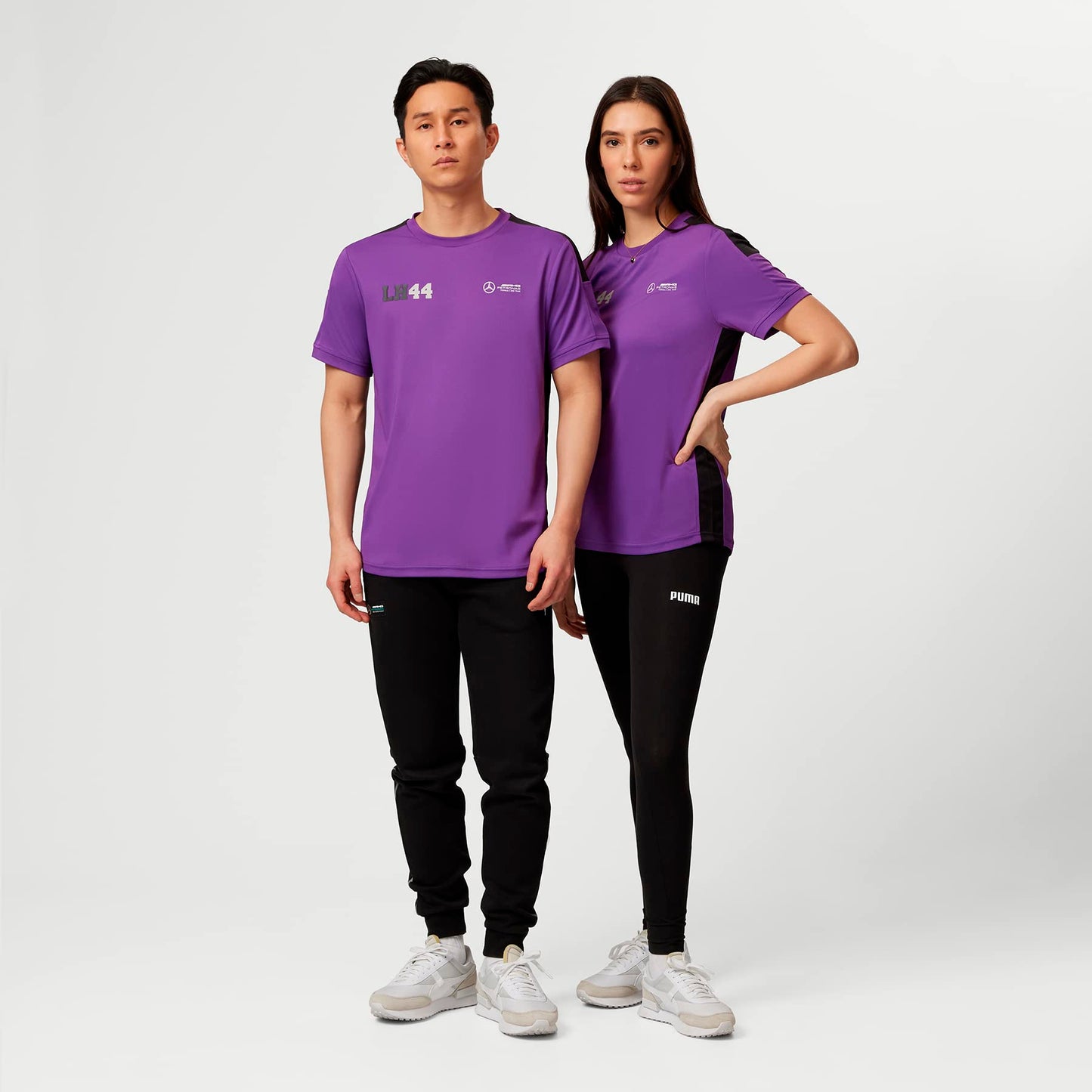Mercedes AMG F1 Hamilton LH44 T-Shirt Violet Taille M – Officiel