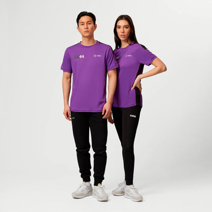 Mercedes AMG F1 Hamilton LH44 T-Shirt Violet Taille M – Officiel