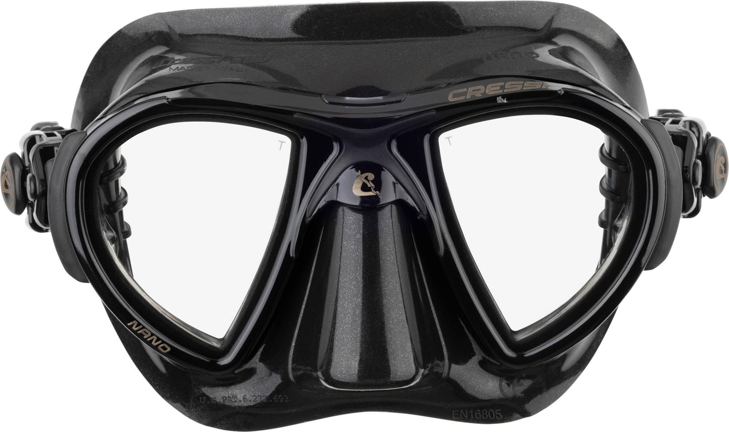 Cressi Nano Masque Plongée Pro Silicone Transparent/Noir