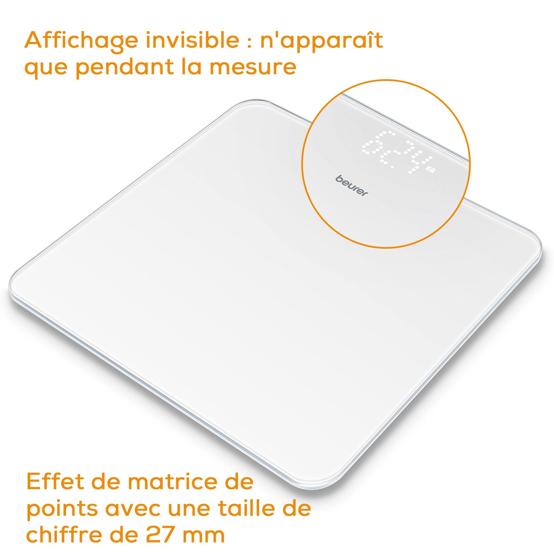Beurer GS 225 Pèse-Personne Numérique – Écran Magic Blanc - vue 3